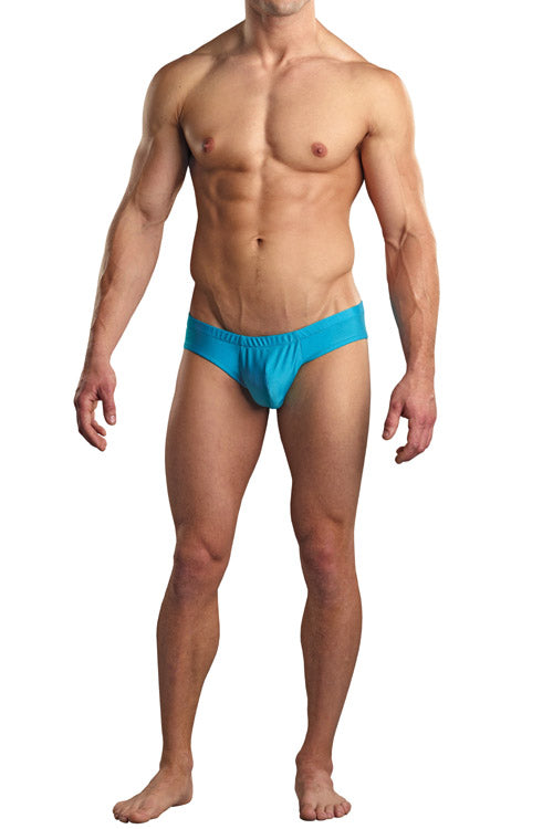 Euro Male Spandex Pouch Butt Contour Brief Underwear - Turquoise -Closeout