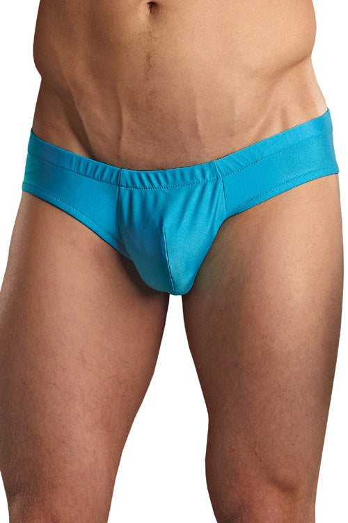 Euro Male Spandex Pouch Butt Contour Brief Underwear - Turquoise -Closeout