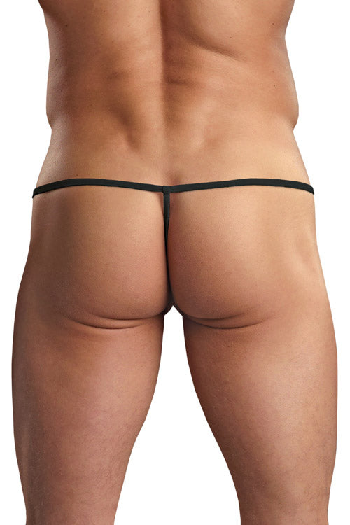 Euro Male Spandex Pouch G-String Underwear - Black