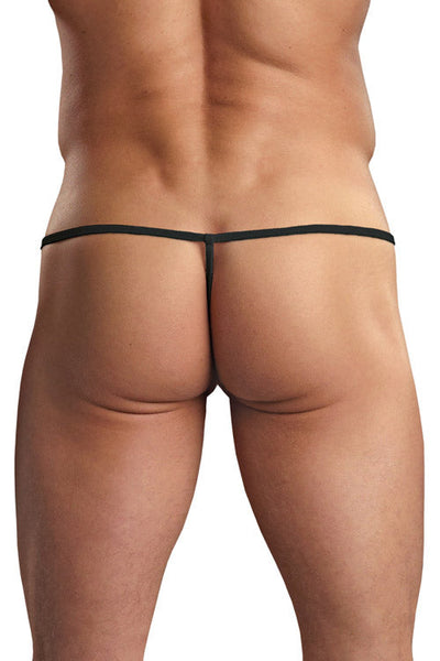 Euro Male Spandex Pouch G-String Underwear - Black