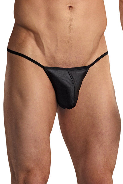 Euro Male Spandex Pouch G-String Underwear - Black