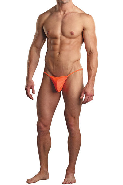 Euro Male Spandex Pouch G-String Underwear - Orange