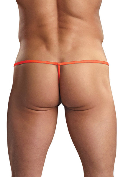 Euro Male Spandex Pouch G-String Underwear - Orange