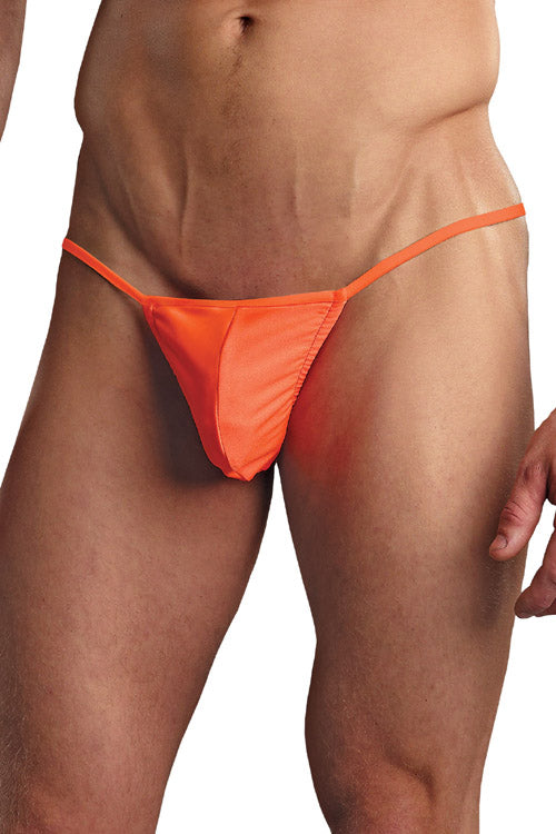 Euro Male Spandex Pouch G-String Underwear - Orange