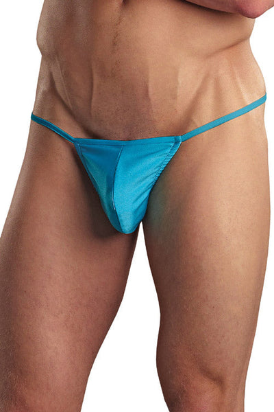 Euro Male Spandex Pouch G-String Underwear - Turquoise