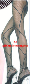 Fishnet Panty Hose Big Diamond-Music Legs-ABC Underwear