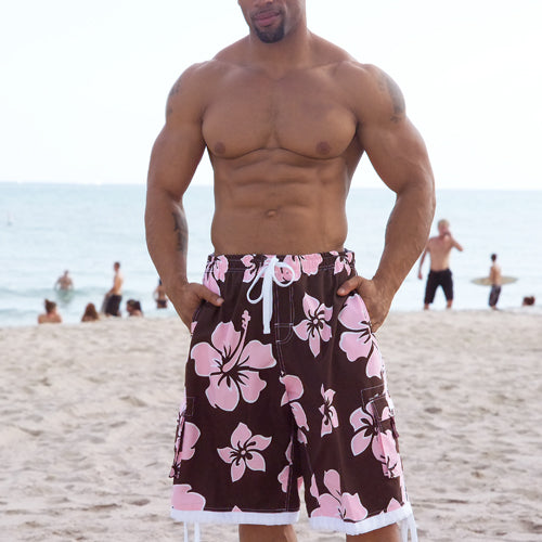 Floral Print Swim Trunk - Men's Board Short