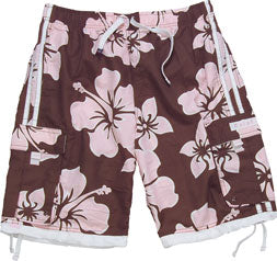 Floral Print Swim Trunk - Men's Board Short-ABCunderwear.com-ABC Underwear