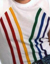 Gregg Homme Mens Rainbow T-Shirt - White Clearance