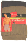 Hanes 2XL Knit Boxer 2 Pack-hanes-ABC Underwear