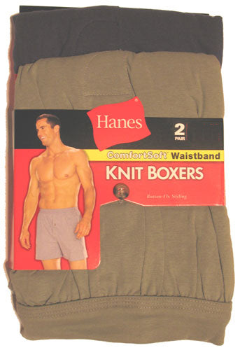 Hanes 2XL Knit Boxer 2 Pack