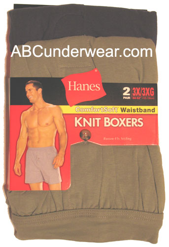 Hanes 3XL Knit Boxer 2 Pack