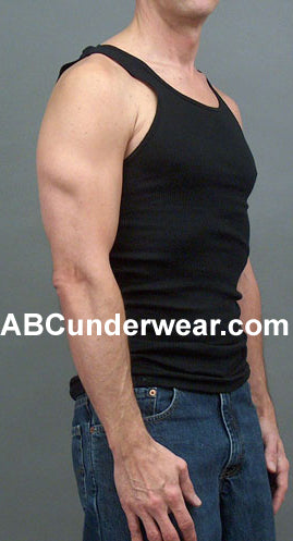 Hanes Big Men's A-Shirt 2 PK-hanes-ABC Underwear