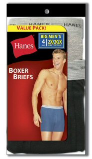 Hanes Big Men's Boxer Brief 2 Pack