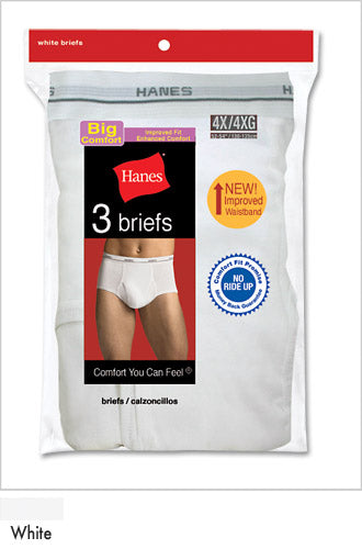 Hanes Big Mens Briefs 4XL 3 Pack