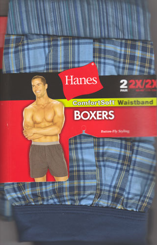 Hanes Comfortsoft 2XL Button Fly Boxers 2 PK