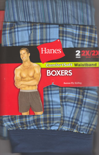 Hanes Comfortsoft 2XL Button Fly Boxers 2 PK - ABC Underwear