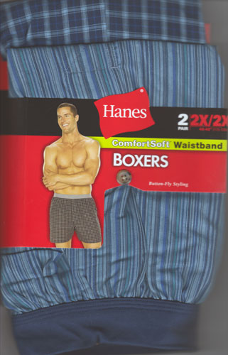 Hanes Comfortsoft 2XL Button Fly Boxers 2 PK