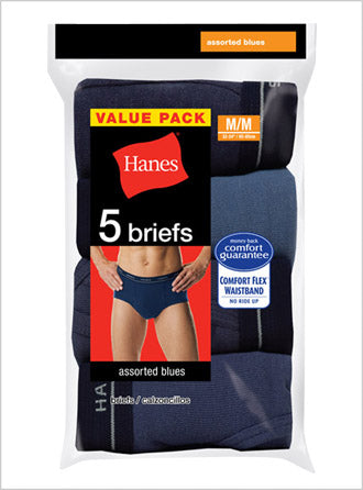 Hanes Dyed Fashion Briefs 5 Pack - ABC Underwear