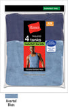 Hanes Dyed Tank Tops - Blues 4 pack-hanes-ABC Underwear