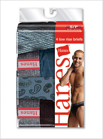 Hanes Low Rise Briefs 4 PK-hanes-ABC Underwear