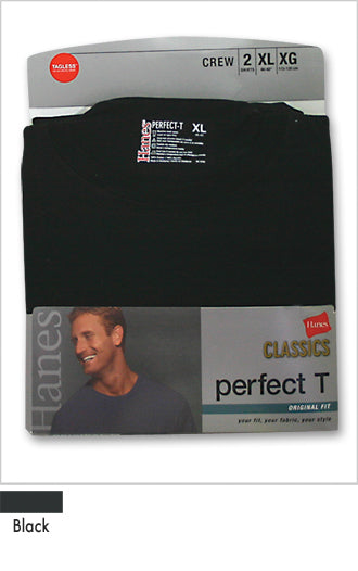 Hanes Men's Perfect T Crew Shirt 2 Pk
