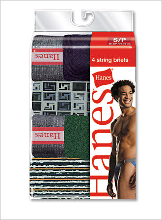 Hanes Men's String Bikini Underwear 4 Pack