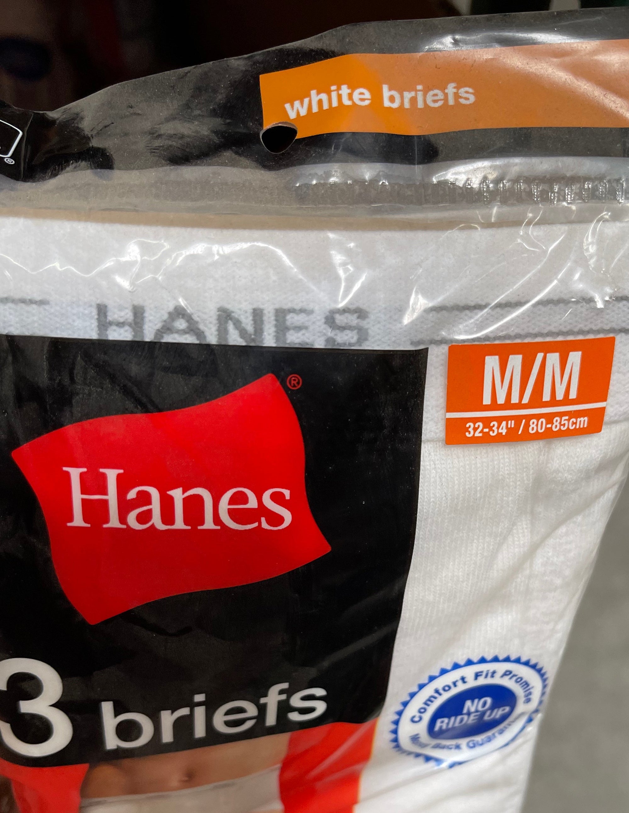 Hanes Underwear Men's White Briefs 3 Pack