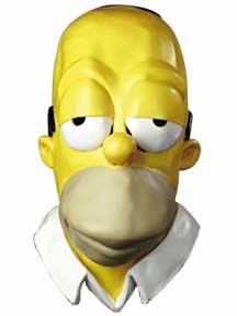 Homer Simpson Adult Vinyl Mask