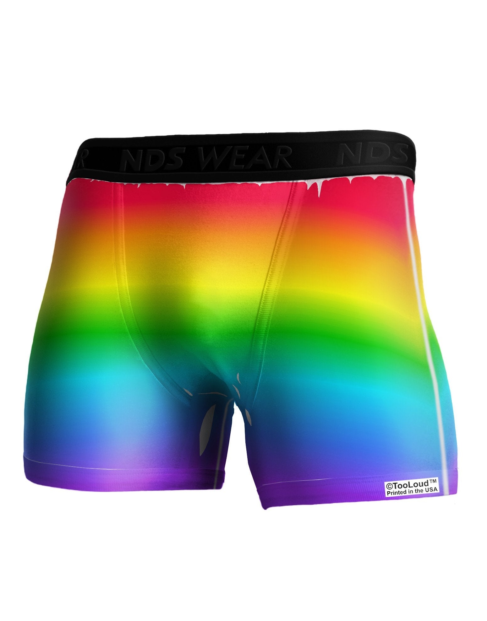 Horizontal Rainbow Gradient Pride NDS WEAR Boxer Brief Dual Sided All Over Print by