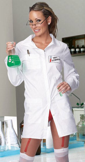 Hot! Sexy Scientist Costume Women's Lab Coat Costume Lingerie