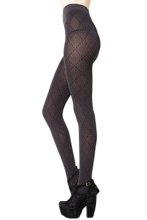 Houndstooth Diamond Tights