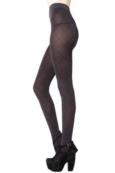Houndstooth Diamond Tights