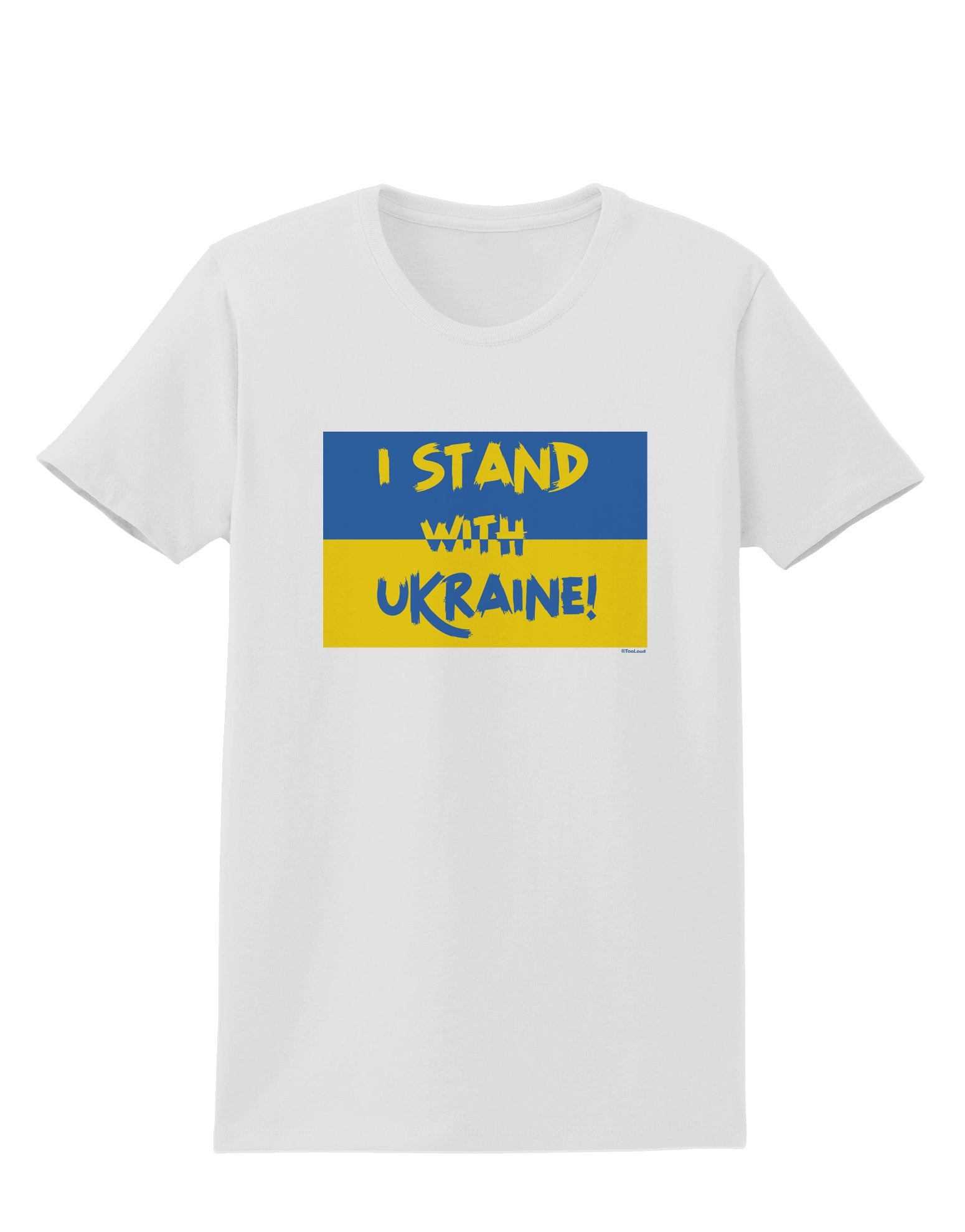 I stand with Ukraine Flag Womens T-Shirt
