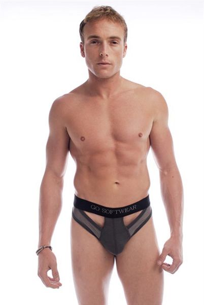 Introducing the Go Softwear Rayon Mesh Scoop Thong - A Premium Addition to Your Intimate Apparel Collection