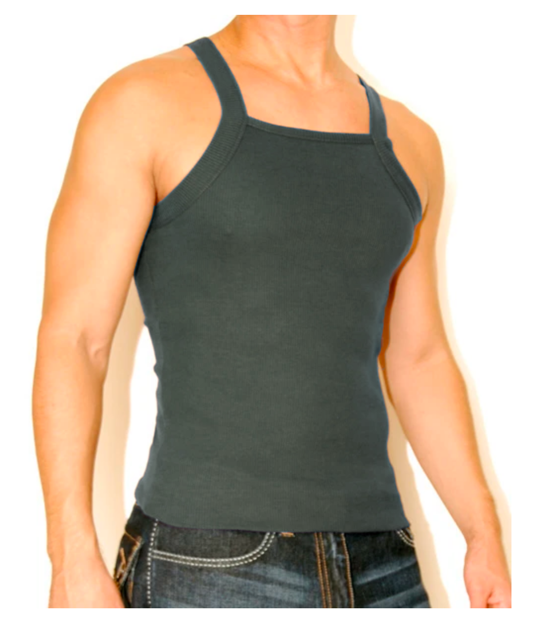 Jocko Tanner Square Neck Tank Top for men -Closeout