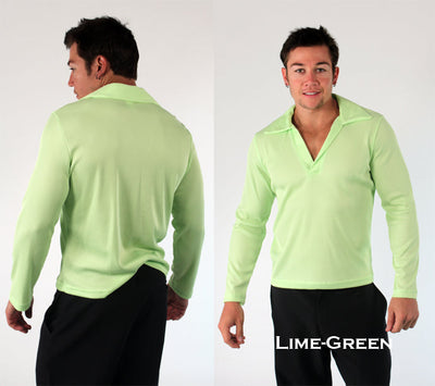 Johnny Collar Rib Long Sleeve Shirt