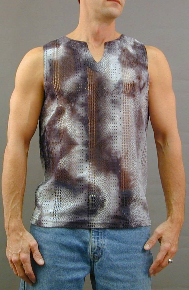 Keyhole Tie Dye Muscle Shirt