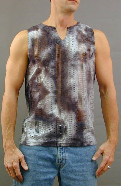 Keyhole Tie Dye Muscle Shirt