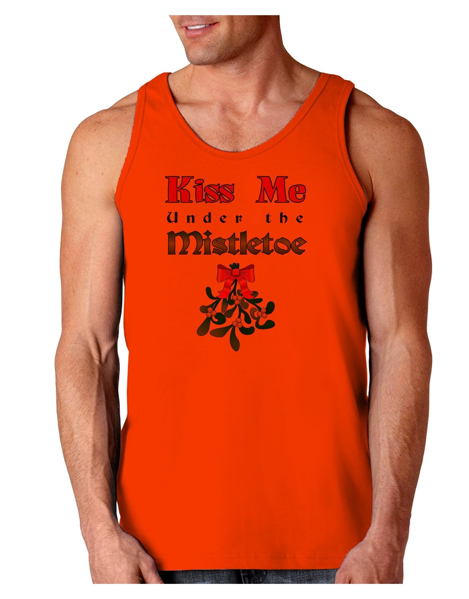 Kiss Me Under the Mistletoe Christmas Loose Tank Top
