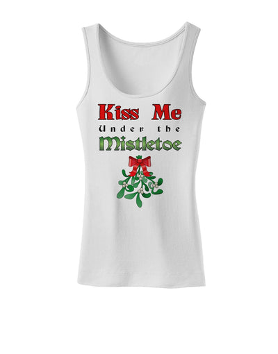 Kiss Me Under the Mistletoe Christmas Womens Tank Top
