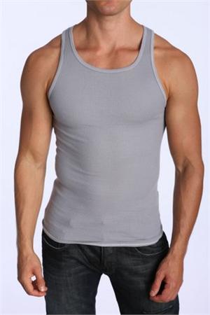 LASC Mens Ribbed Tank Top