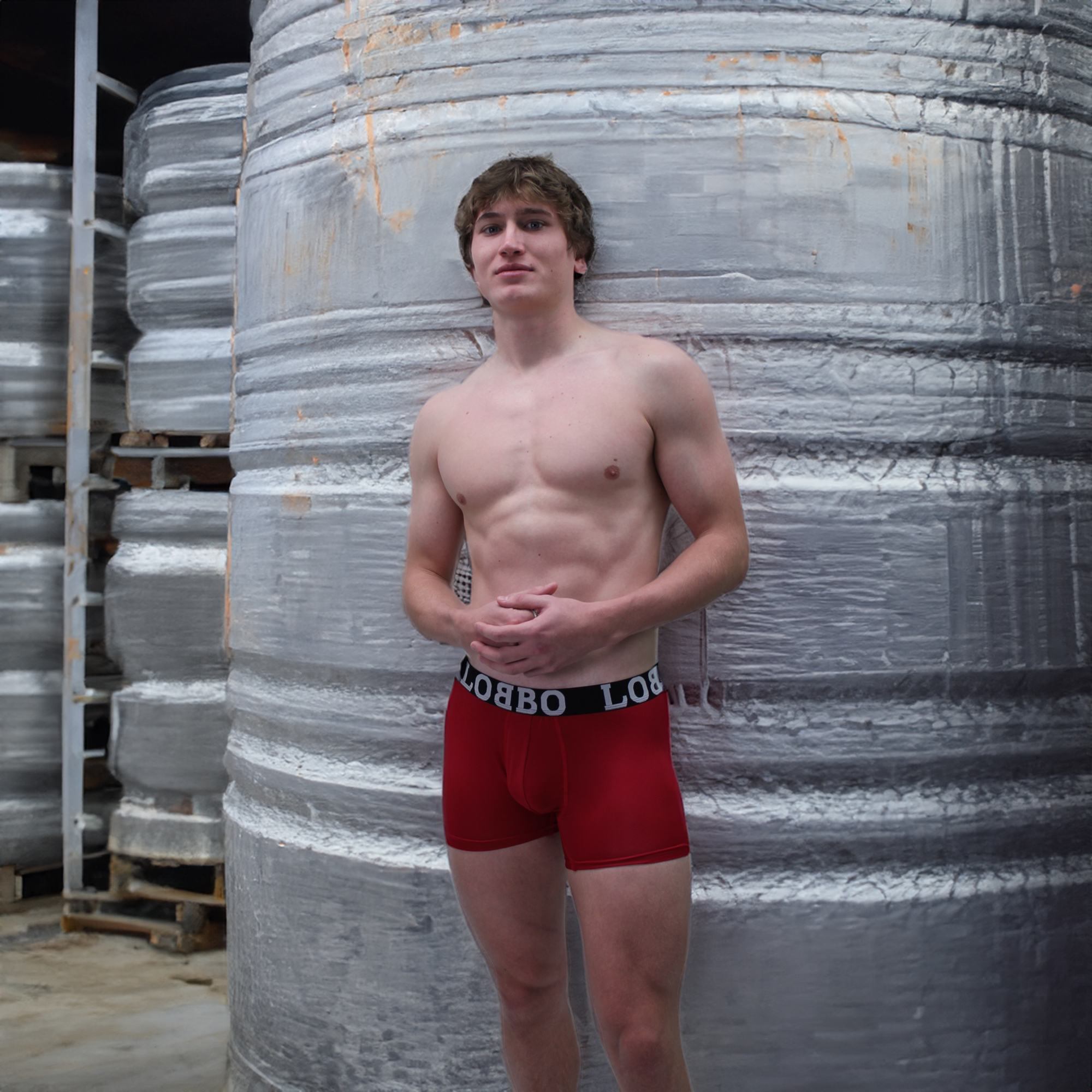 LOBBO Men's Sports Boxer Brief Underwear 2 PK - Premium Mesh Fabric Design