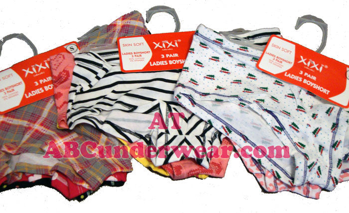 Ladies Boyshort 3 pack Assorted
