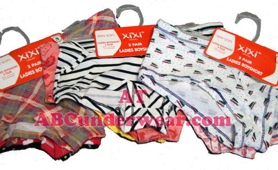 Ladies Boyshort 3 pack Assorted