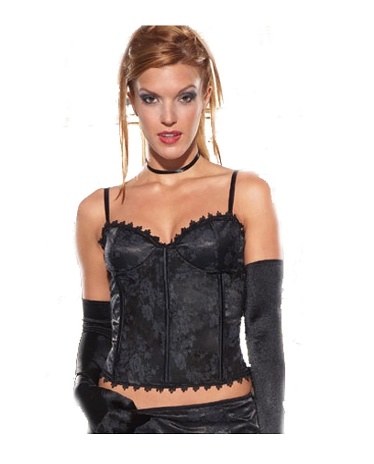 Ladies Brocade Bustier with Zipper -Clearance