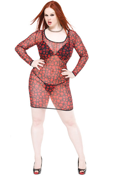 Ladies Darque Collection Skull Dress -Clearance