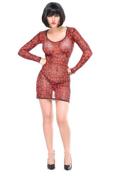Ladies Darque Collection Skull Dress -Clearance