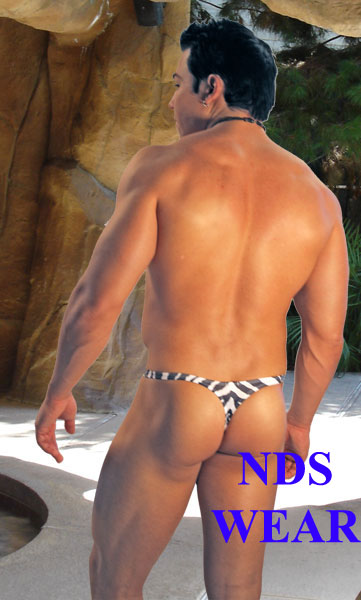 Limited Stock: Men's Microfiber Zebra Thong - Exclusive Offer