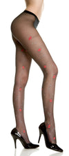 Lips and Kisses Sheer Pantyhose-Music Legs-ABC Underwear